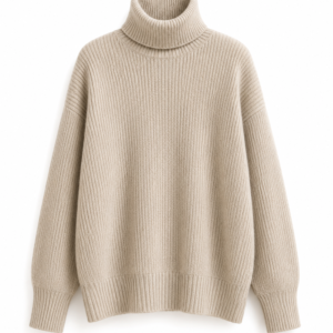 Ribbed Wool Turtleneck